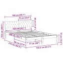 VidaXL Rama łóżka brązowo-czarny 150 x 200 cm Lite drewno sosnowe