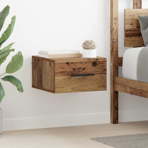 SZAFKA NOCNA MONTOWANA NA ŚCIANIE STARE DREWNO 35X35X20CM