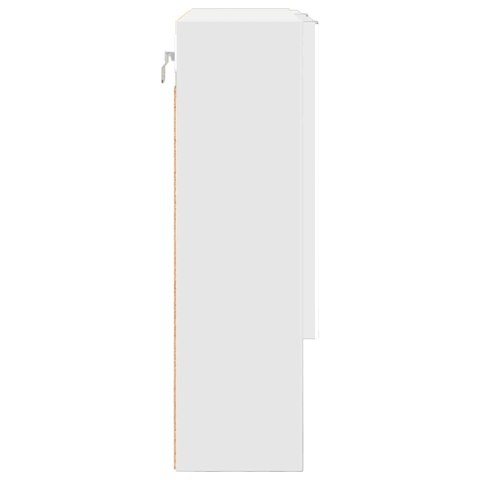 SZAFKA Z LUSTREM Z PÓŁKĄ BIAŁY POŁYSK 59X17X55CM