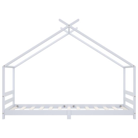 RAMA ŁÓŻKA DZIECIĘCEGO BIAŁA DREWNO SOSNOWE 90X200CM