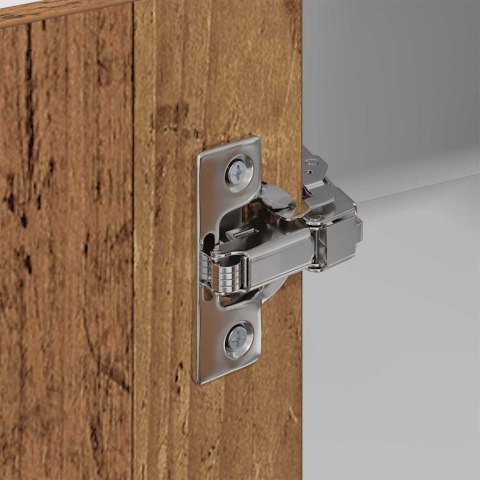 VidaXL Szafka wisząca Riga Stare Drewno i Biały 57 x 57 x 100 cm