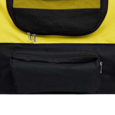 PRZYCZEPKA DLA ZWIERZĄT ROWEROWA/DO BIEGANIA 2-W-1 ŻÓŁTO-CZARNA