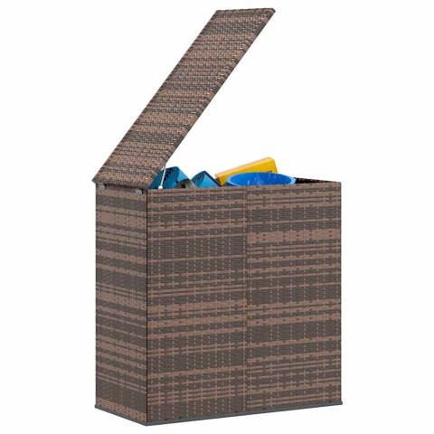 SKRZYNIA NA PODUSZKI OGRODOWE RATTAN 100X49X103,5CM BRĄZ