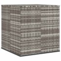 SKRZYNIA NA PODUSZKI OGRODOWE RATTAN 100X97,5X104CM SZARA