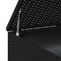 SKRZYNIA NA PODUSZKI OGRODOWE RATTAN PE 100X97,5X104CM CZARNA