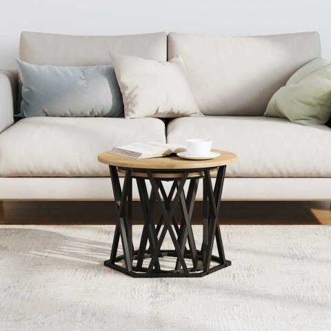 STOLIK BOCZNY 2 SZT. DĄB ARTISAN 50X50X40CM