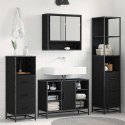 VidaXL Zestaw mebli łazienkowych 4 pcs Czarny dąb 80 x 33 x 60 cm