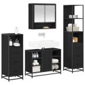 VidaXL Zestaw mebli łazienkowych 4 pcs Czarny dąb 80 x 33 x 60 cm