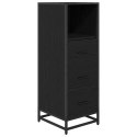 VidaXL Zestaw mebli łazienkowych 4 pcs Czarny dąb 80 x 33 x 60 cm