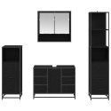 VidaXL Zestaw mebli łazienkowych 4 pcs Czarny dąb 80 x 33 x 60 cm