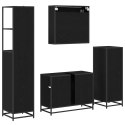 VidaXL Zestaw mebli łazienkowych 4 pcs Czarny dąb 80 x 33 x 60 cm