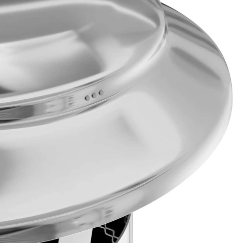 PRZEDŁUŻENIE KOMINKA SREBRNY 25X25X132CM STAL NIERDZEWNA