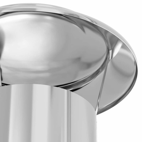 PRZEDŁUŻENIE KOMINKA SREBRNY 25X25X132CM STAL NIERDZEWNA