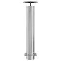 PRZEDŁUŻENIE KOMINKA SREBRNY 35X35X132CM STAL NIERDZEWNA