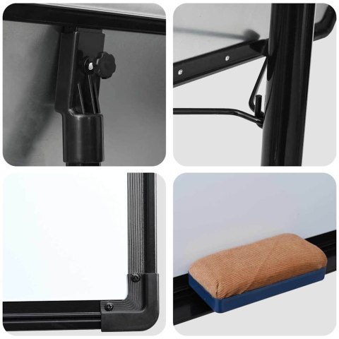 TABLICA MAGNETYCZNA SUCHOŚCIERALNA Z KOŁEM BIAŁY I CZARNY