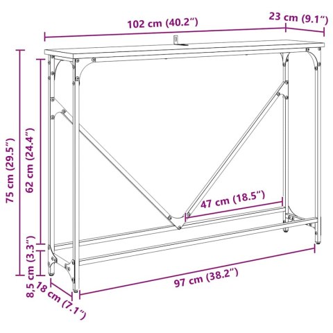 KONSOLA DĄB ARTISAN 102X22.5X75CM
