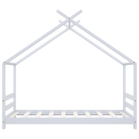 RAMA ŁÓŻKA DZIECIĘCEGO BIAŁA LITE DREWNO SOSNOWE 80X 160CM
