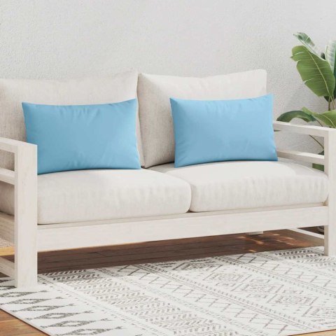 VidaXL Poduszki na zewnątrz, 2 sztuki, 60x40 cm, kolor błękitny