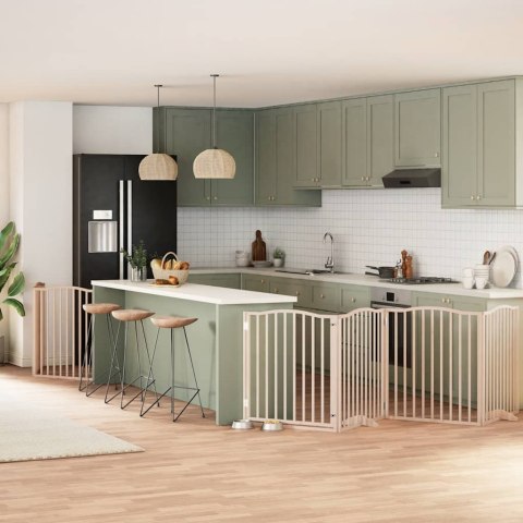 SKŁADANA BRAMKA DLA PSA Z DRZWIAMI 8 PANELI 640CM