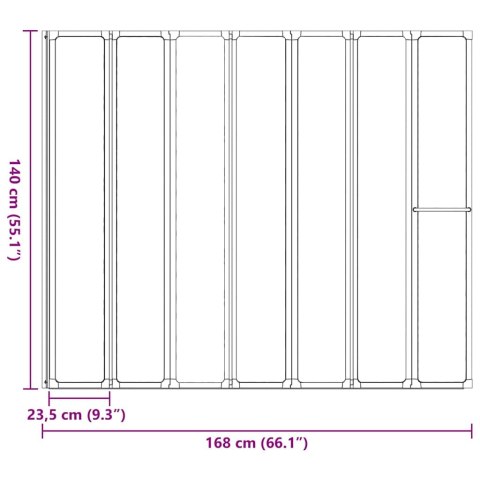 KABINA PRYSZNICOWA ŚCIENNA PARAWAN NA WANNĘ (140X168CM) SKŁADANA