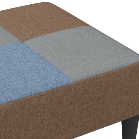 VidaXL Podnóżek, patchworkowy, 77x55x31 cm, tapicerowany tkaniną