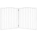 SKŁADANA BRAMKA ZABEZPIECZAJĄCA DLA PSA 2 PANELE BIAŁA 160CM
