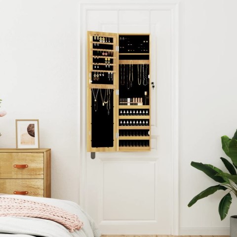 WISZĄCA SZAFKA NA BIŻUTERIĘ Z LUSTREM 30X8,5X106CM