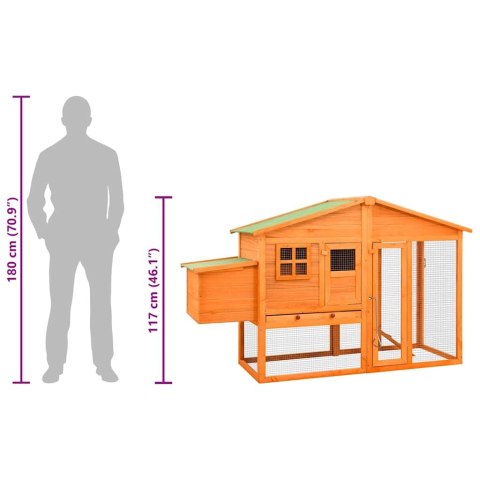 KLATKA DLA KURCZĄT Z GNIAZDEM DREWNO JODŁOWE