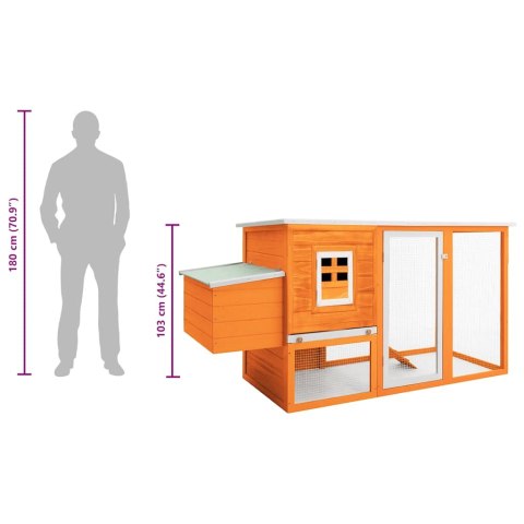 KURNIK Z KLATKĄ NA SKŁADANIE JAJ DREWNIANY