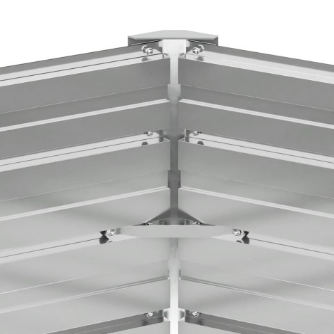 PODWYŻSZONA DONICA Z GALWANIZOWANEJ STALI 129X129X77CM ZIELONA