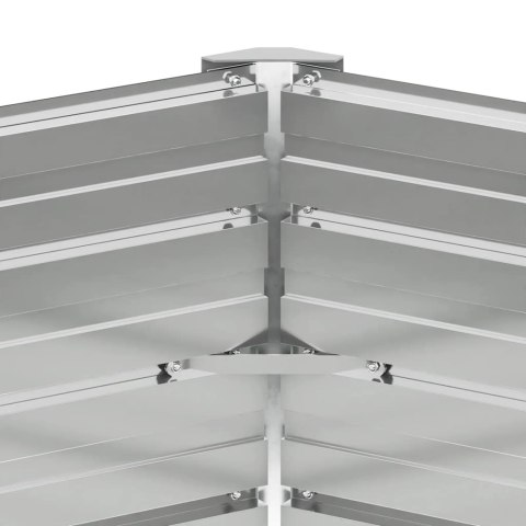 PODWYŻSZONA DONICA Z GALWANIZOWANEJ STALI 129X129X77CMSZARA