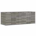 SKRZYNIA NA PODUSZKI OGRODOWE RATTAN 291X100,5X104CM SZARA