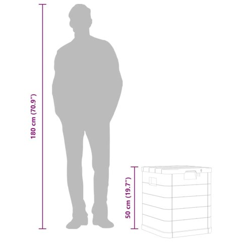 SKRZYNIA OGRODOWA 90 L JASNOSZARA