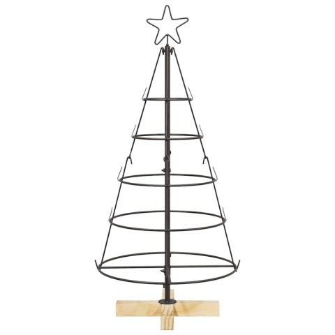 CHOINKA STOŻKOWA ŚWIĄTECZNA Z PODSTAWĄ CZARNY 90CM STAL