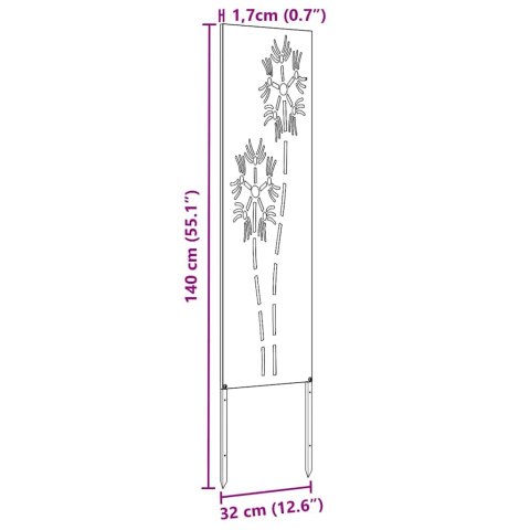 VidaXL Ekran zapewniający prywatność w ogrodzie Srebrny 32 x 140 cm