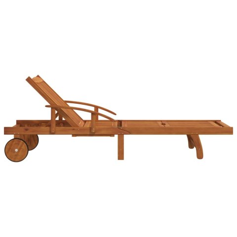 LEŻAKI 2 SZT. LITE DREWNO AKACJOWE