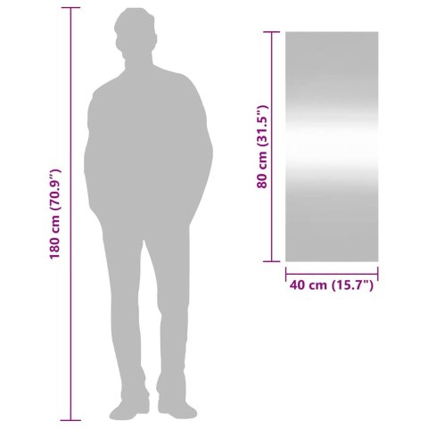 LUSTRO ŚCIENNE 40X100CM SZKLANE PROSTOKĄTNE