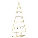 METALOWA CHOINKA ŚWIĄTECZNA ZŁOTY 90CM STAL MALOWANA PROSZKOWO
