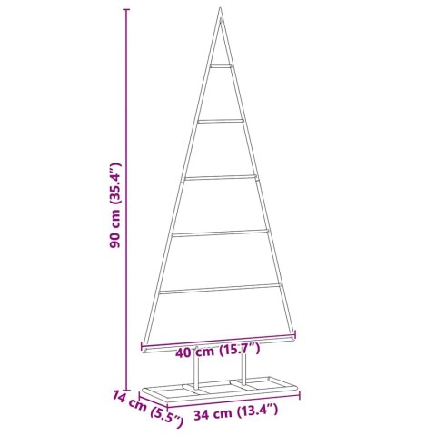 METALOWA CHOINKA ŚWIĄTECZNA ZŁOTY 90CM STAL MALOWANA PROSZKOWO