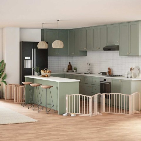 SKŁADANA BRAMKA DLA PSA Z DRZWIAMI 10 PANELI 800CM