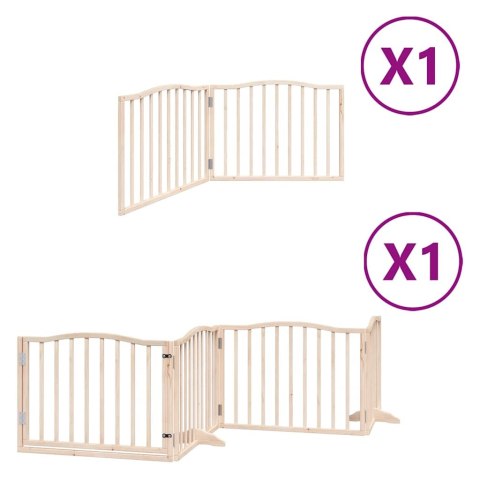 SKŁADANA BRAMKA DLA PSA Z DRZWIAMI 6 PANELI 480CM