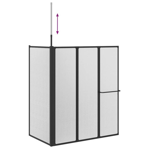 DRZWI PRYSZNICOWE KSZTAŁT L 70X120X137CM 4 PANELE SKŁADANE