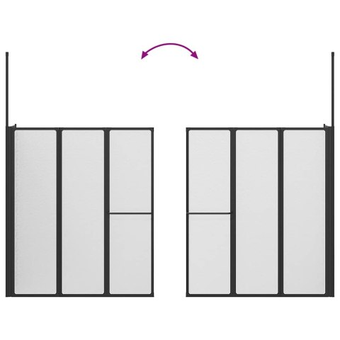 DRZWI PRYSZNICOWE KSZTAŁT L 70X120X137CM 4 PANELE SKŁADANE