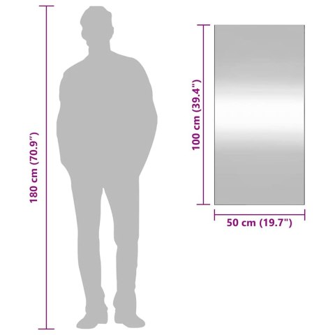 LUSTRO ŚCIENNE 50X100CM SZKLANE PROSTOKĄTNE