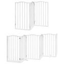 SKŁADANA BRAMKA DLA PSA Z DRZWIAMI 12 PANELI BIAŁA 600CM