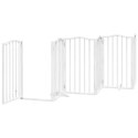 VidaXL Składana bramka dla psa, z drzwiami, 15 paneli, biała, 750 cm