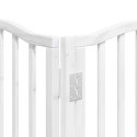 VidaXL Składana bramka dla psa, z drzwiami, 15 paneli, biała, 750 cm