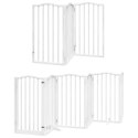 SKŁADANA BRAMKA DLA PSA Z DRZWIAMI 9 PANELI BIAŁA 450CM