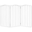 SKŁADANA BRAMKA ZABEZPIECZAJĄCA DLA PSA 3 PANELE BIAŁA 150CM