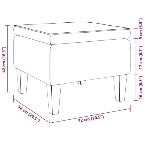 PODNÓŻEK Z DREWNIANYMI NÓŻKAMI JASNOSZARY OBITY AKSAMITEM